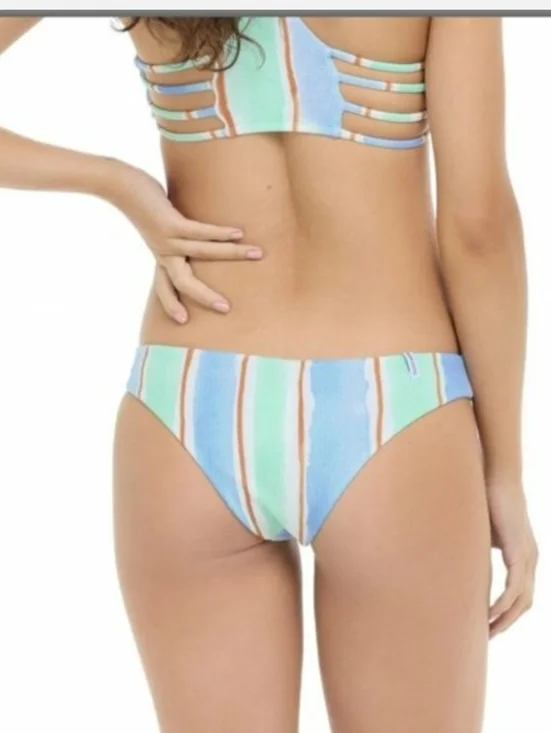 🆕️ Body Glove Striped Blue & Mint Women’s Bikini Set Size XL - Picture 3 of 12